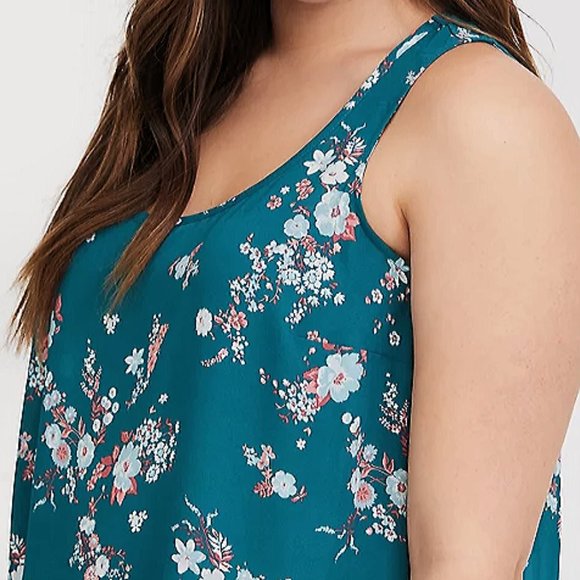 torrid Tops - EUC Size 2x Torrid Teal Floral Top